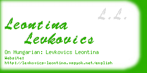 leontina levkovics business card